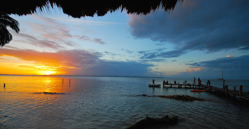 Sunset at Tobacco Caye