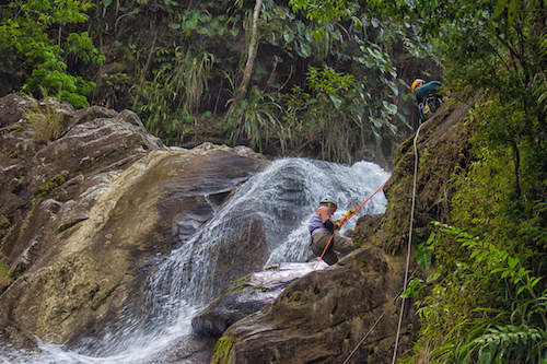 Waterfall rapelling at Bocawina