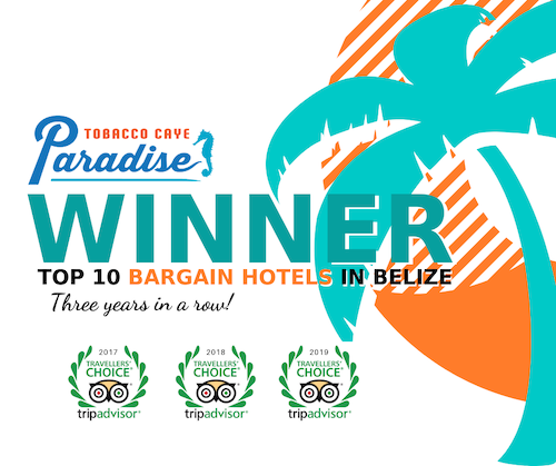 Tobacco Caye Paradise Top 10 Bargain Hotels in Belize by the Travellers Choice Awards with TripAdvisor