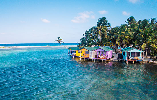 Tobacco Caye Paradise Cabins over the water