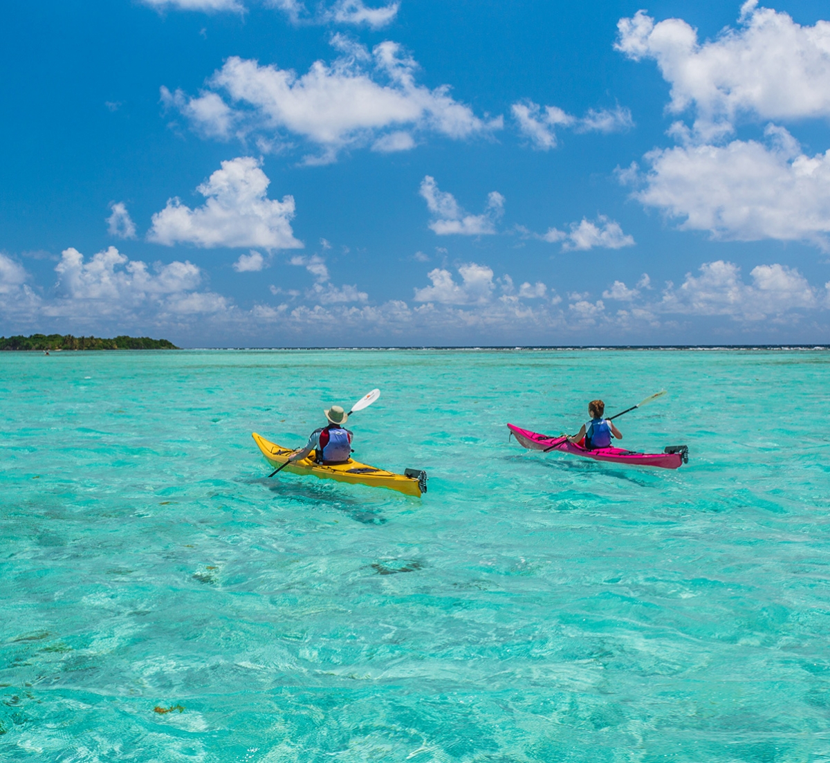 Kayaking on Glover's Reef, Belize