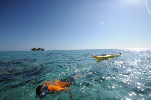 Sea kayaking and snorkeling on the Paradise Islands Trip