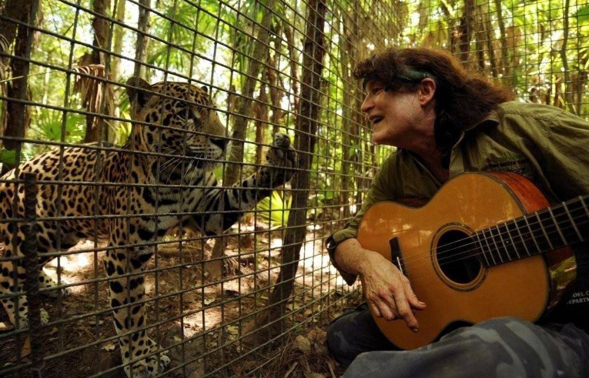 Sharon Matola and jaguar