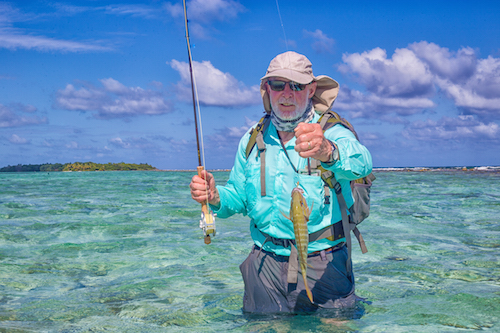 Fly fishing on Glovers Reef