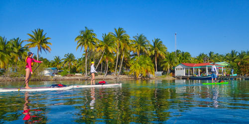 SUP at South Water Caye Lodge