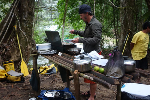 Cooking at the Moho camp