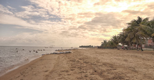 The beach at Dangriga