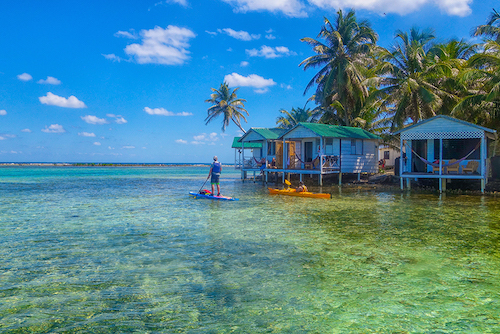 Kayaking anf SUP at Tobacco Caye