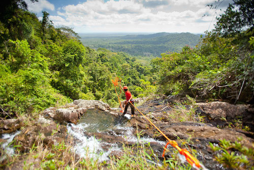 Waterfall Rappelling at Bocawina, Belize