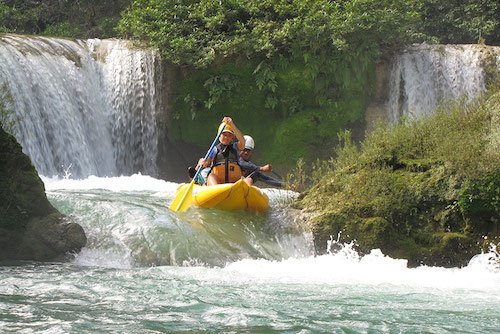 Whitewater kayaking on the Moho River