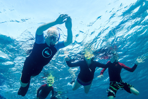 Snorkeling at the Blue Hole, Lighthouse Reef Atoll