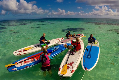 Family SUP in Belize