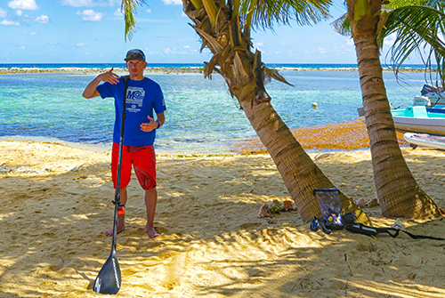 Norm Hann SUP in Belize