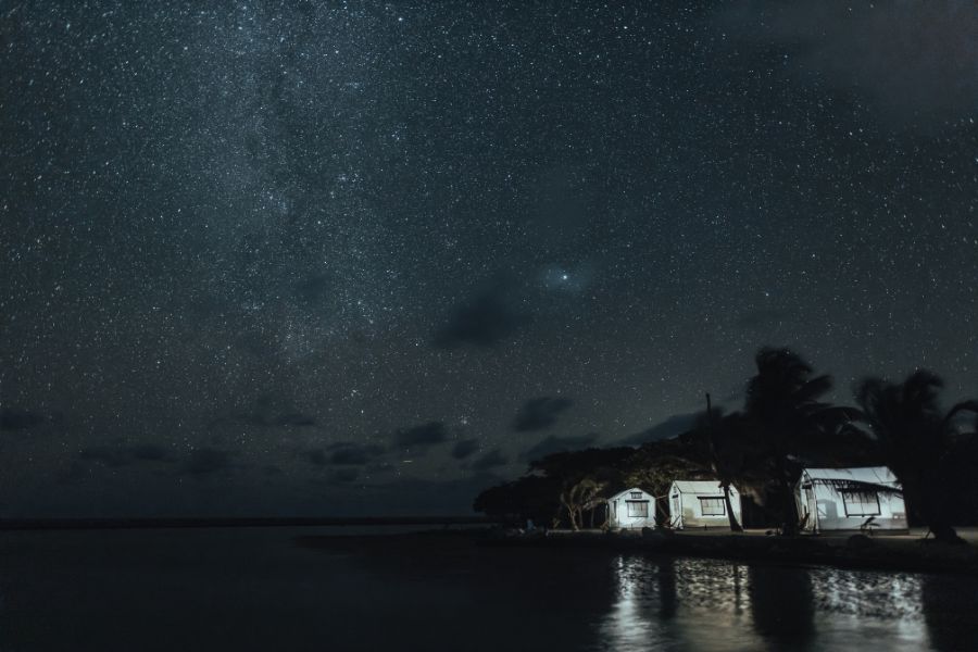 Stargazing in Belize in a private island