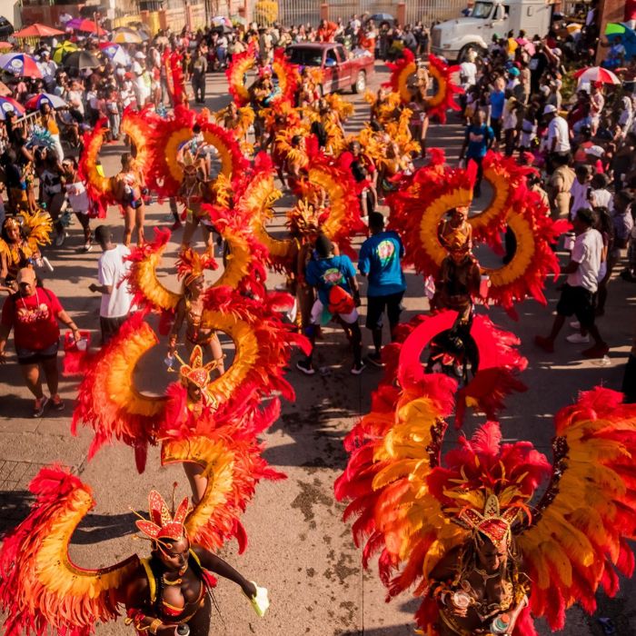 Belize Carnival Mas dancers