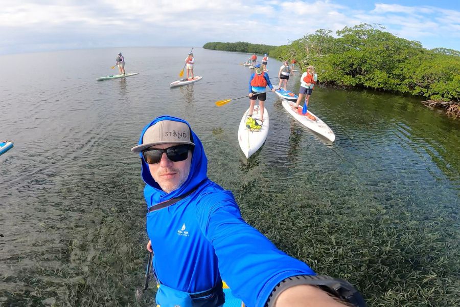 Norm Hann paddle boarding group