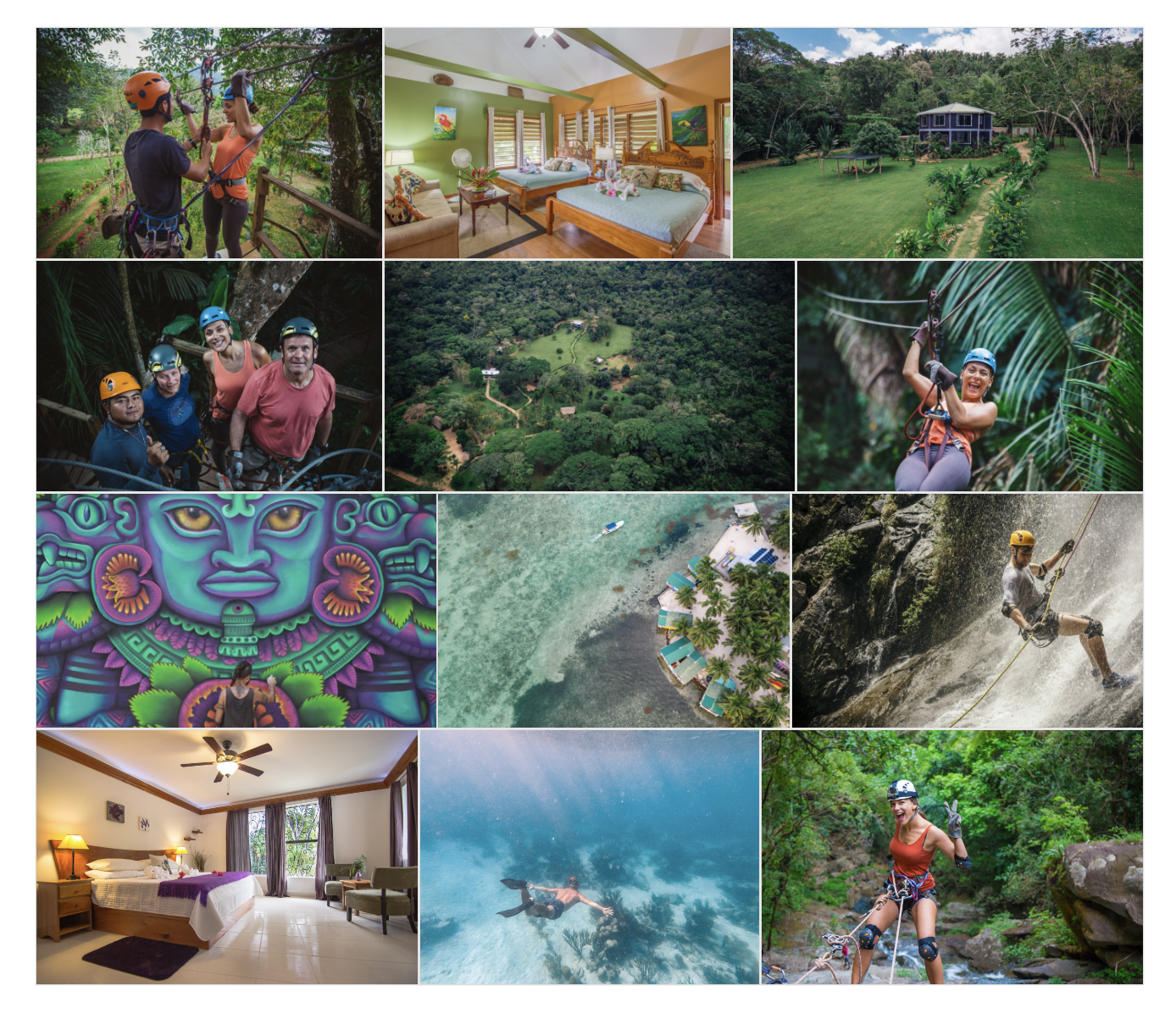 collage belize photos