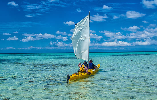 Kayak Sailing in Belize