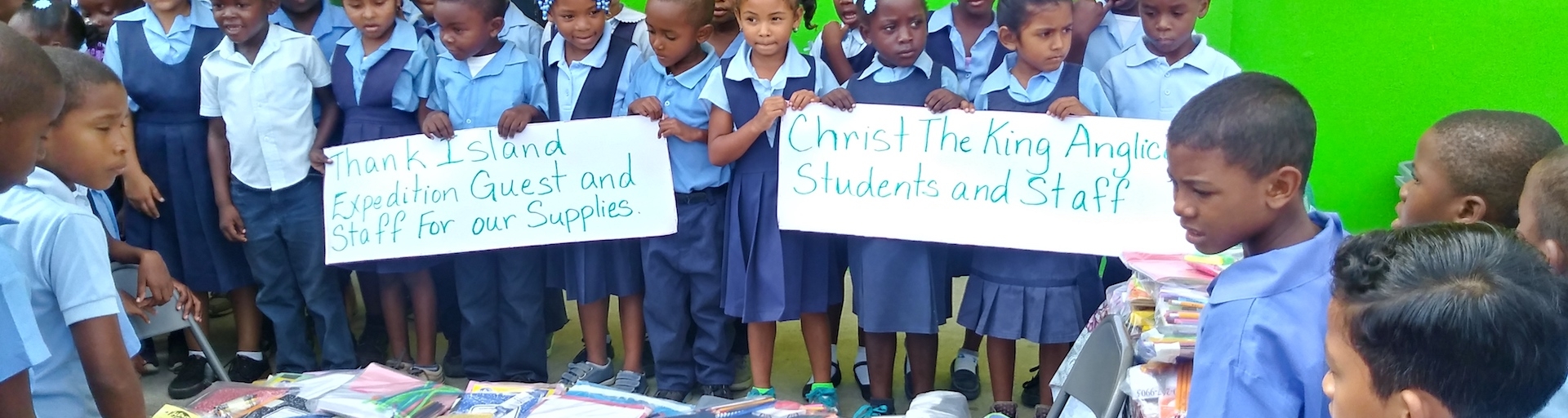  Donating School Supplies to Students in Dangriga, Belize