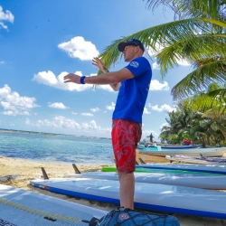 Norm Hann teaching a SUP Skills Session