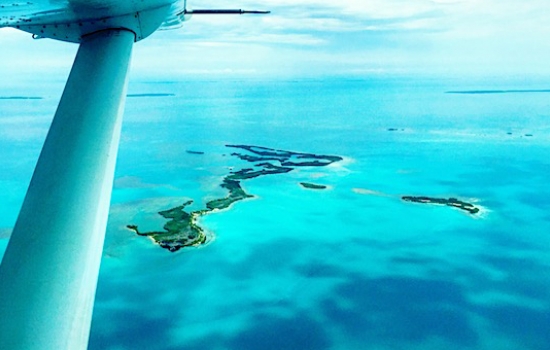 Flying over the Belize Barrier Reef