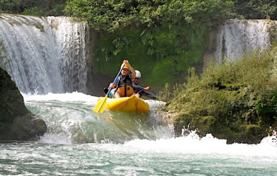Kayaking on the Moho River in Belize