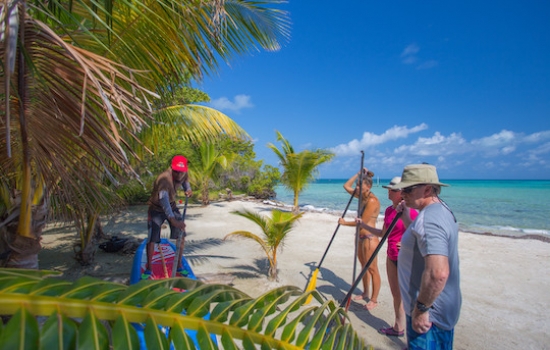 SUP skills session at Glovers Reef