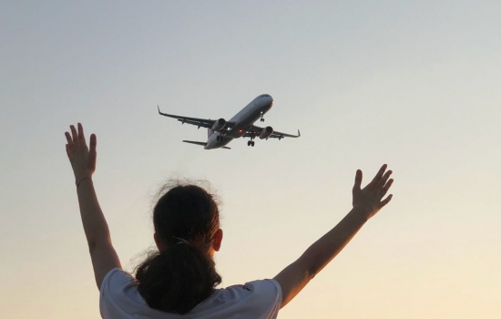 airplane in the air