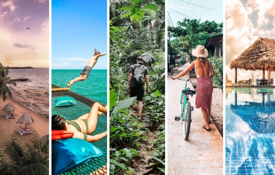 Things to do in Belize this spring: beach , big dock ceviche bar, hiking bocawina, sidewalk placencia, hopkins beach