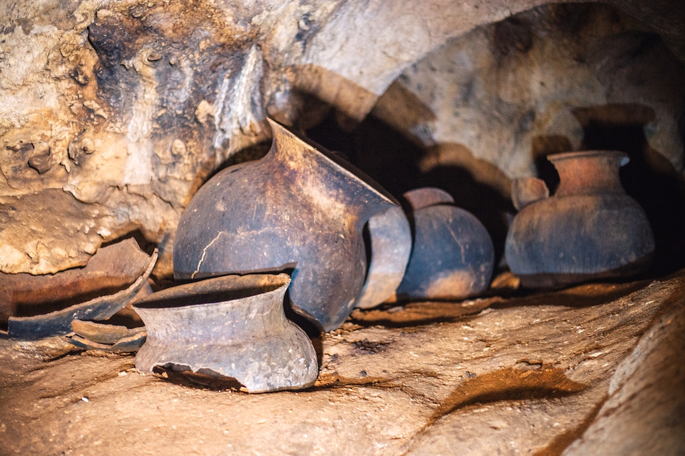 Mayan Pottery in the Chech’Em Ha Cave