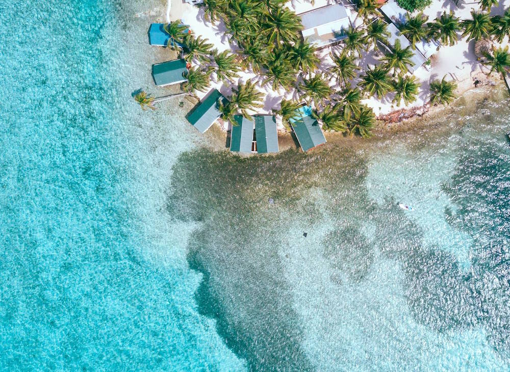 bird eyeview of Tobacco Caye