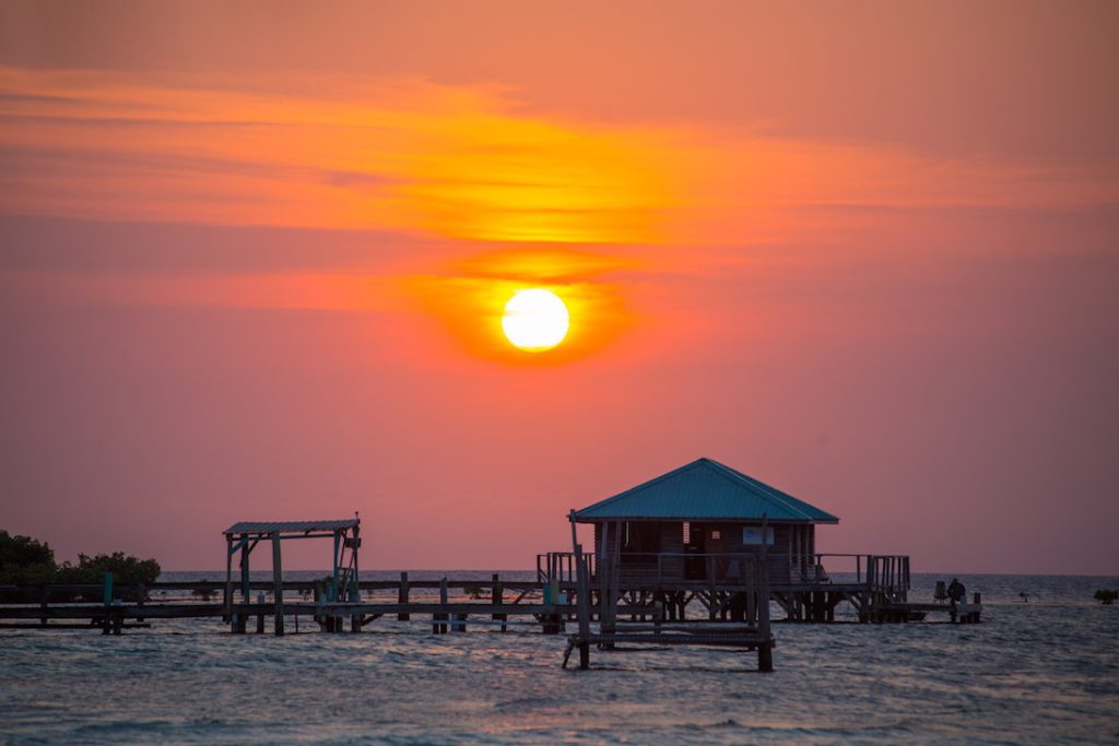 Sunset at Glovers Reef Belize