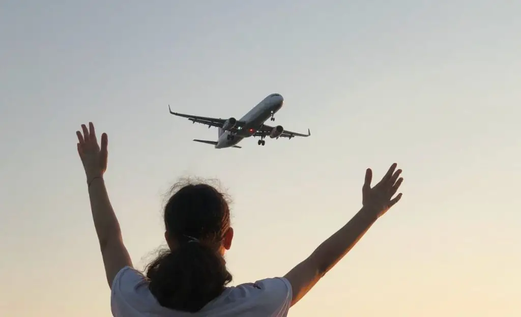 airplane in the air