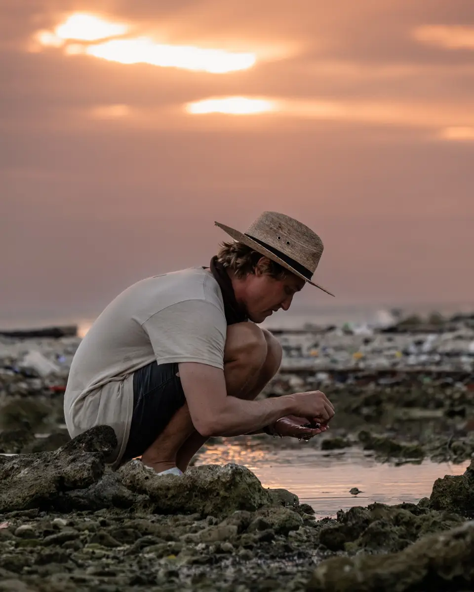 Intertidal exploration walk in Belize