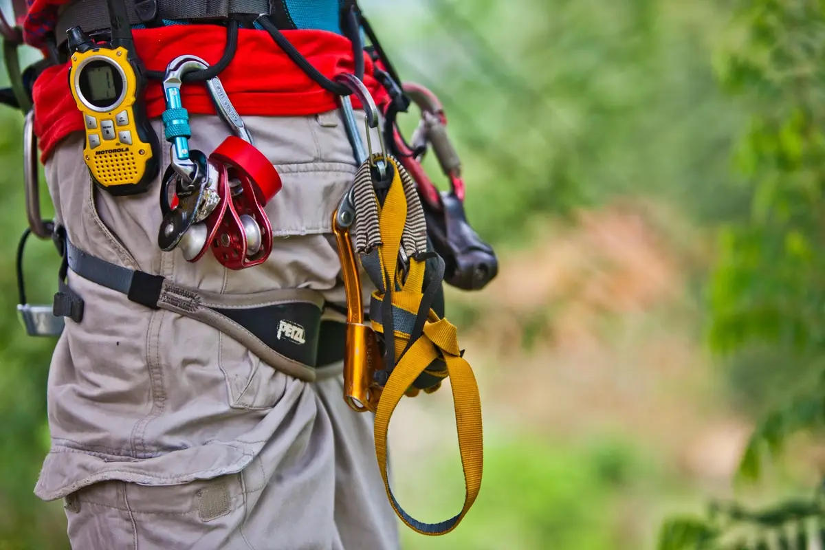 Zipline in Belize through the jungle at Bocawina