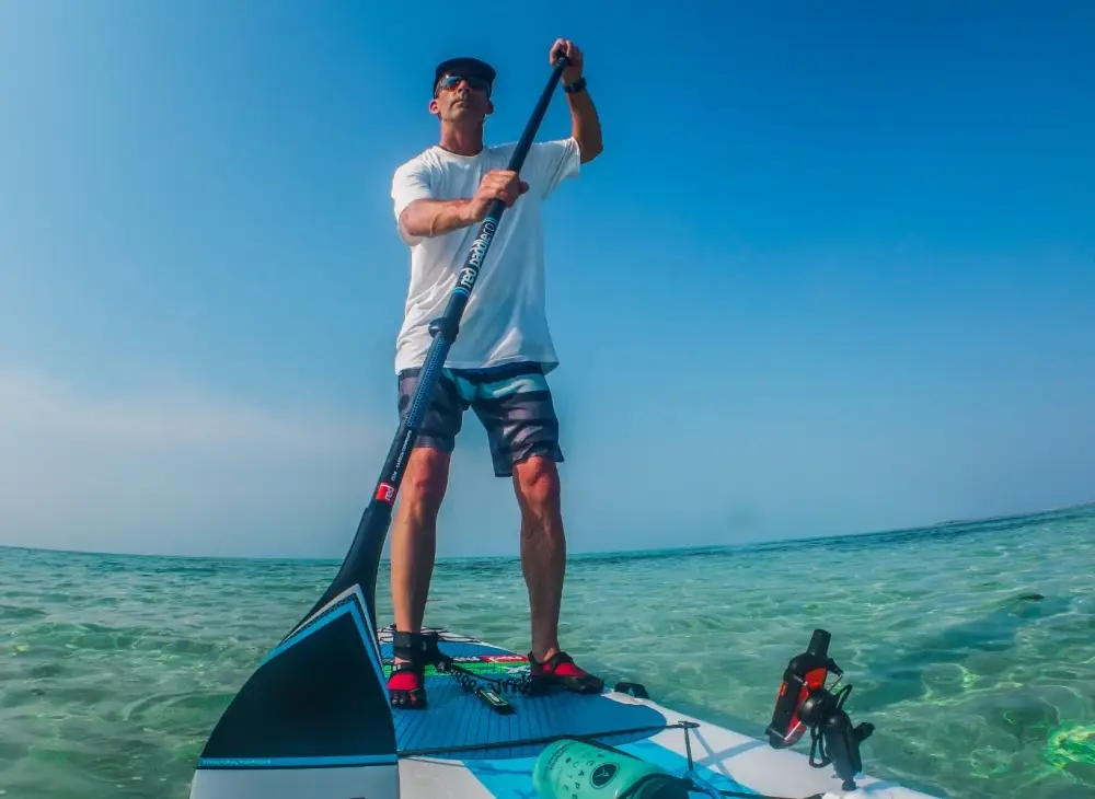 Stand Up Paddle-boarding in Belize at Lighthouse Reef