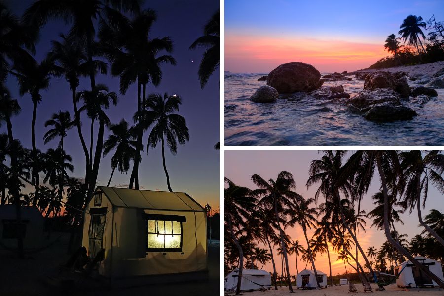 Glamping tents on Belize Adventure Basecamps