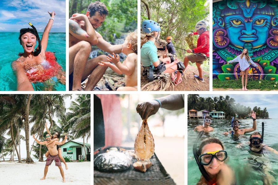 Images of Tobacco Caye and Bocawina