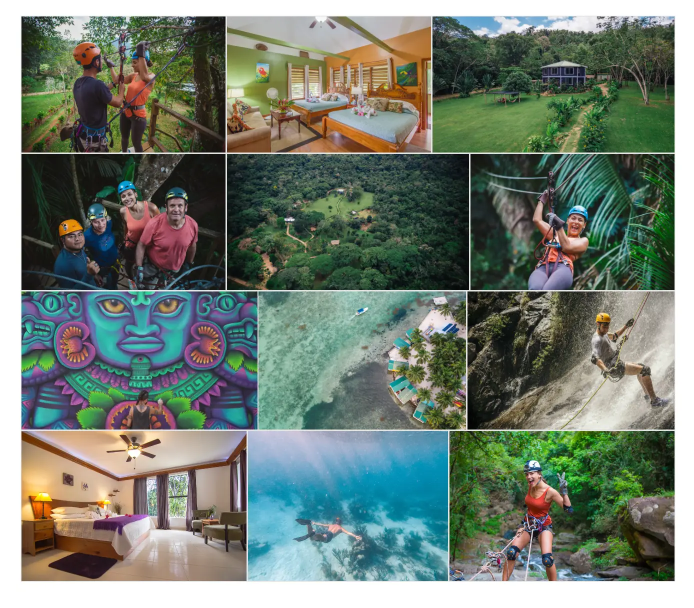 collage belize photos
